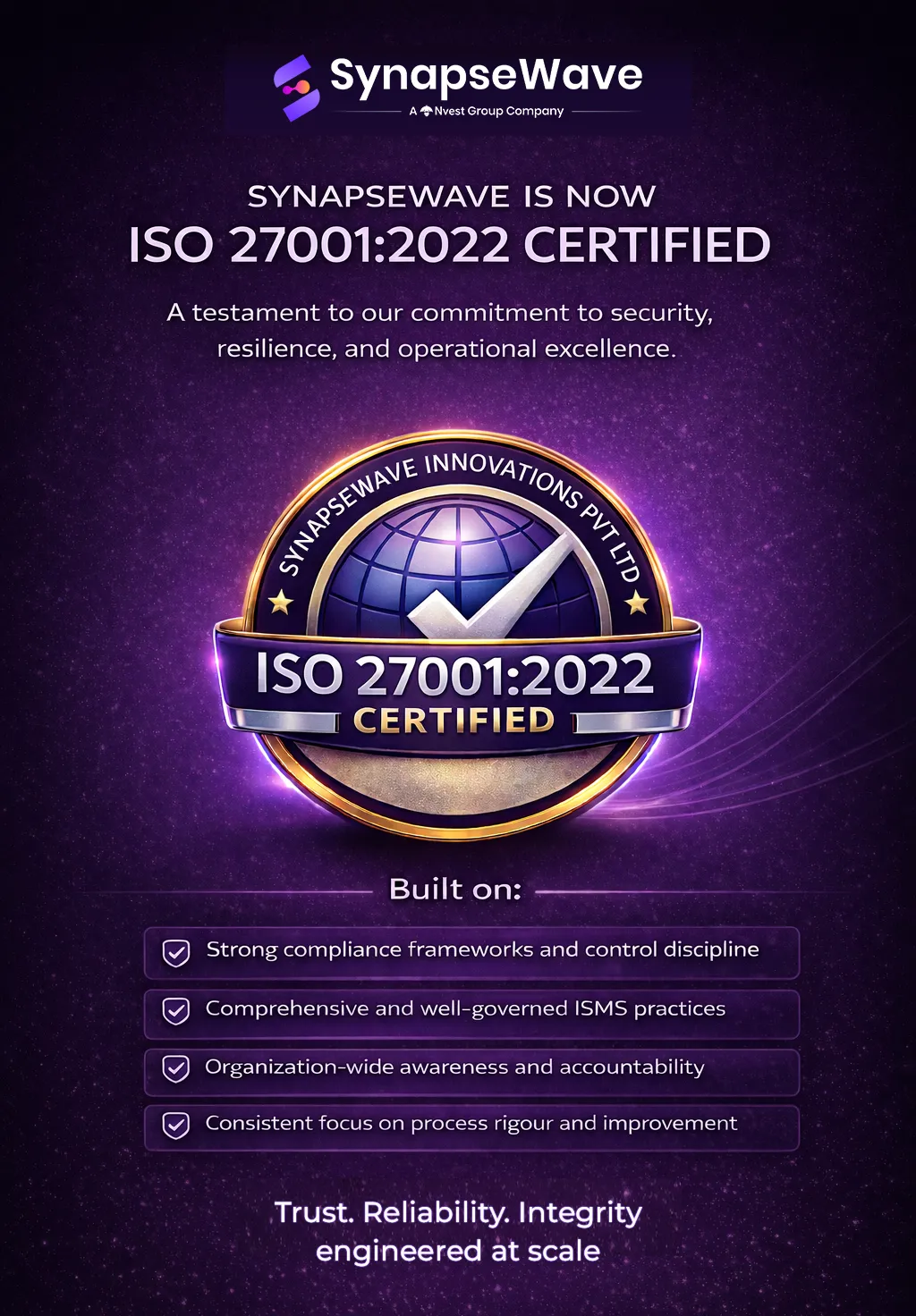 ISO certification banner